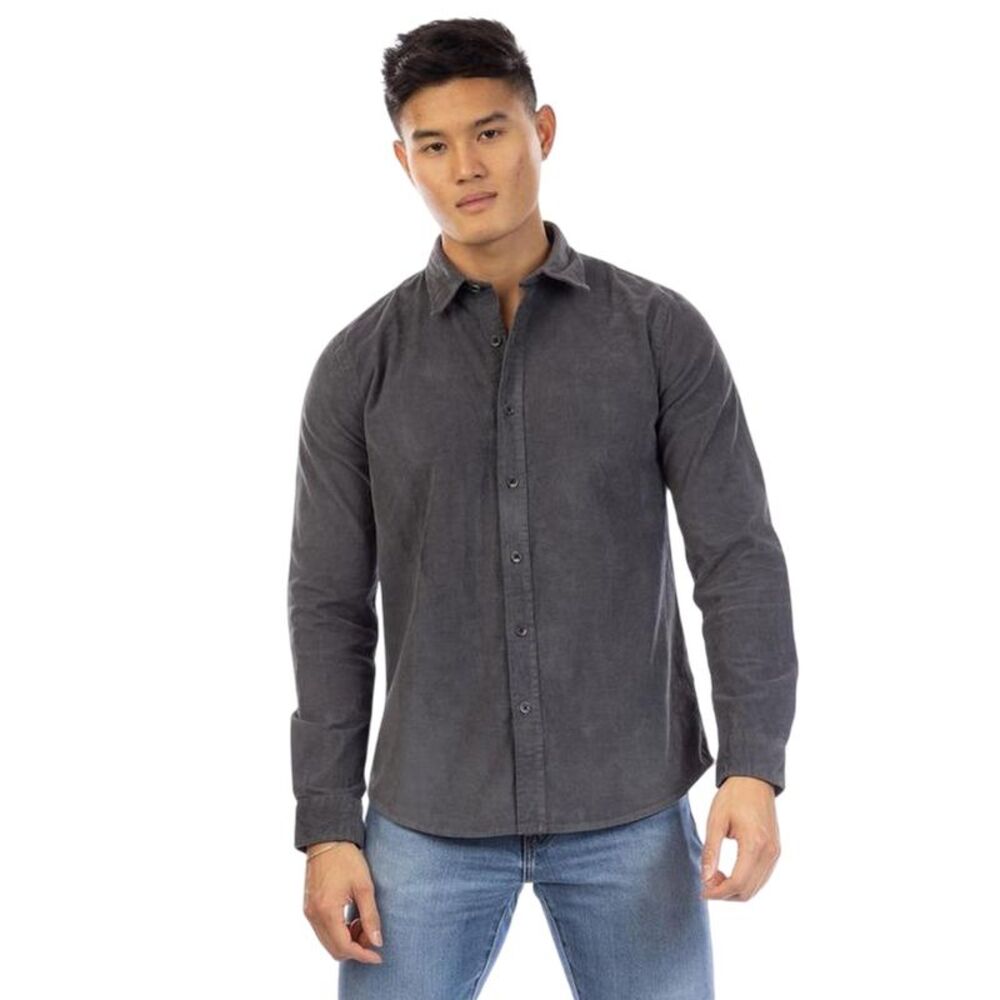 Peter Werth Mens Corduroy Regular Shirt / Gray